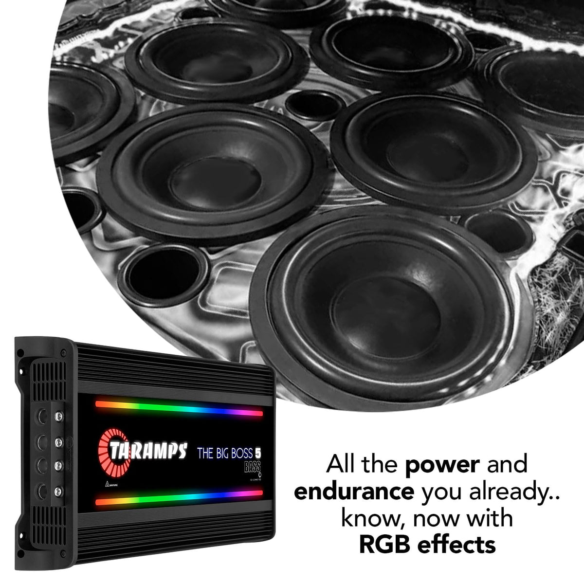 Taramps The Big Boss 5 Black 5000W RMS Monoblock Class D Car Sub Amplifier