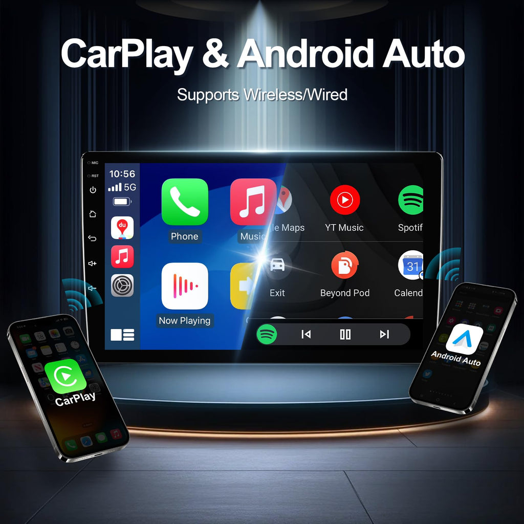 4+64G 9-inch Android 14 Car Stereo for Jeep Renegade 2015-2020 IPS Touchscreen Screen Car Radio with WiFi 6 Carplay & Android Auto Support Backup Camera GPS FM Navi Bluetooth 5.4 SWC