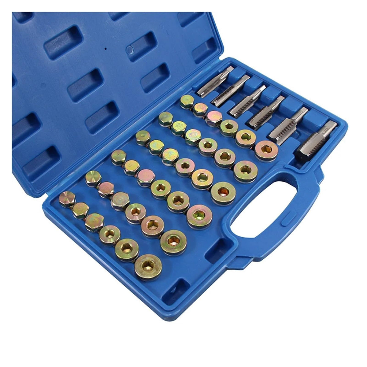 114pc Oil Pan Thread Repair Kit Sump Drain Tool Set M13 M15 M17 M20 M22