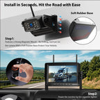 Magnetic Wireless RV Backup Camera System: Rear Camera with 7" HD 1080P DVR Monitor, DVR Monitor & IR Night Vision, Portable Rechargeable Camera for RV/Trailer/Fifth Wheels/Camper