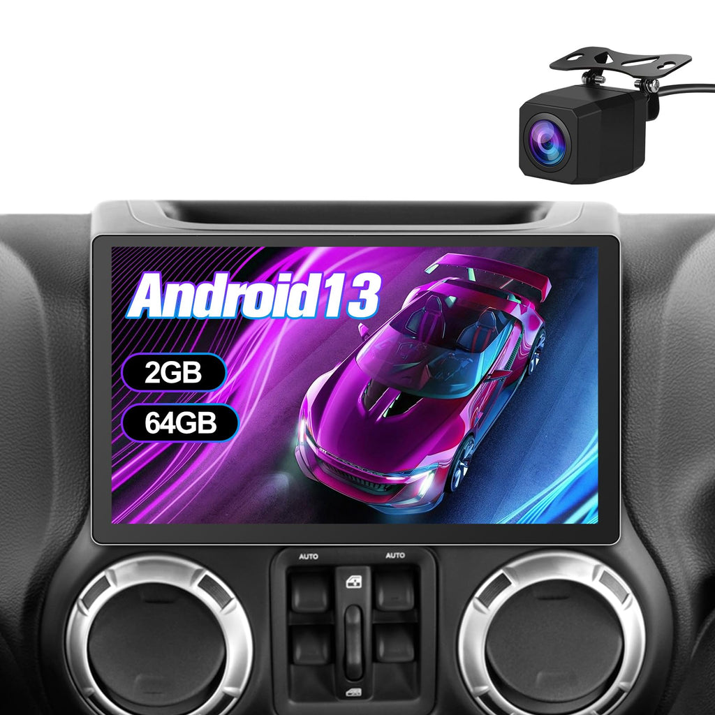 Car Radio for Jeep Wrangler JK 2007-2018, 8 Core+64GB, Backup Camera