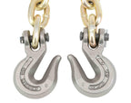 Mytee Products G70 Chain and Load Binder Kit | (4) 5/16-3/8" G70 G80 Load Binders & (4) 3/8" x 20' G70 Chains w/Grab Hooks | 6600 lbs Safe Load Limit for Truck & Flatbed Trailer | Made in USA