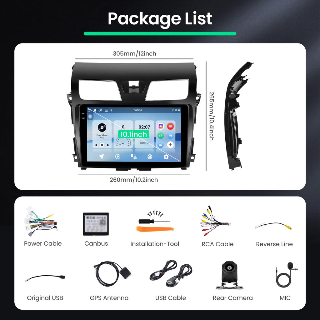 [Roinvou] 4+64G 10.1" Android 15 Car Radio for Nissan Altima 2013-2015