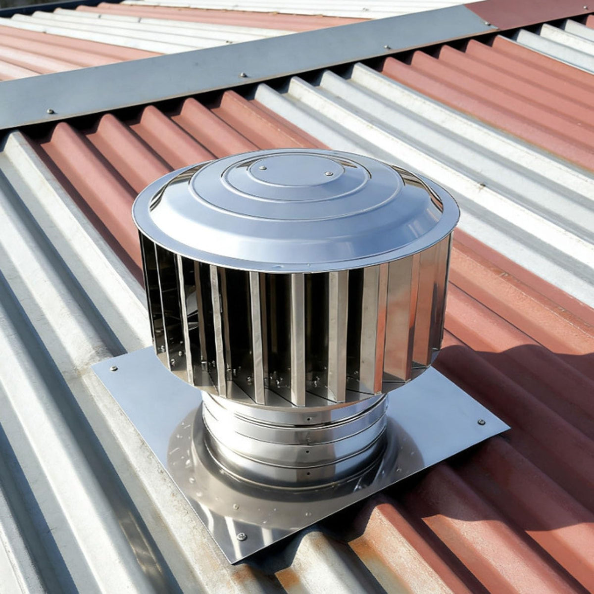 Stainless Steel Ventilator for Roof, Silent Wind Driven Attic Fan