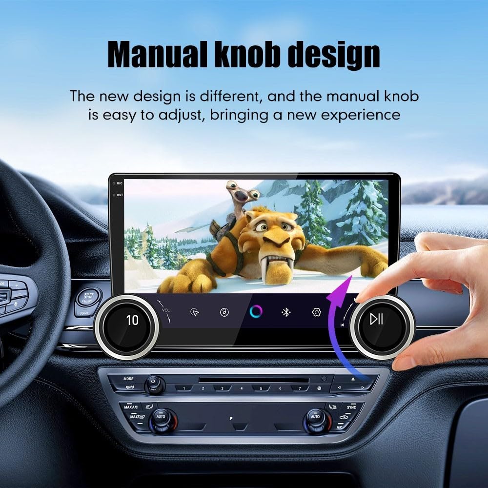 For Toyota Corolla Matrix For Pontiac Vibe 2003-2008 Display Knobs CarPlay/Android Auto Autoradio Android Radio Navigation Stereo Player GPS 10.1" QLED Touch Screen Headunit Tablet Quad Core 2G+64G（B）