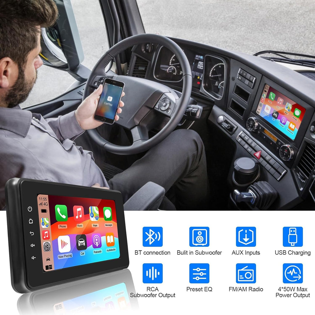 Geloo 2026 Upgraded Marine Stereo with Wireless CarPlay and Android Auto