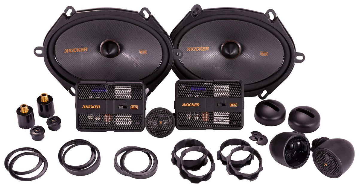 Audiosavings Bundle: (1) Pair Kicker 51KSS6804 6x8 / 5x7 Car Audio Component Speakers Bundle with (1) Pair Kicker 51KSC6804 6x8 75 Watt RMS Car Audio Speakers KSC6804 KSC680 (Items 4)