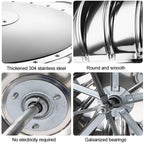 SARKEY Roof Turbines Ventilator, 304 Stainless Steel Rotating Ventilator Cap, Wind Rotating Chimney Cowl, Roof Rotating Exhaust Heat Dissipation Vents, Attic Air Vent Ventilating Fan(500mm/19.7in)