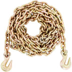 Binder Chain G80 Tow Chain with Hooks 7100lbs Load 3/8'' x 20' 2 Pack, May Vary