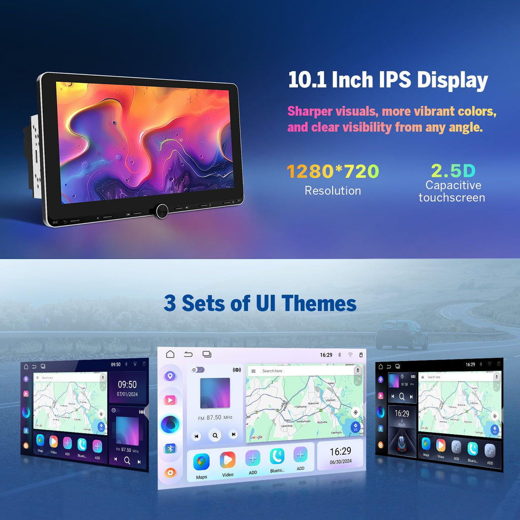 Eonon 4+64GB Android 14 Double Din Car Stereo 10.1" Headunit