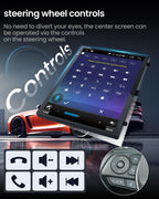 [8Core 4+64GB] Car Radio for Cadillac Escalade SLS 2007-2014: 9.7" TouchScreen Stereo with CarPlay Android Auto 5GWiFi Bluetooth GPS Navigation Split Screen Mirror Link FM AM RDS DSP SWC Backup Camera