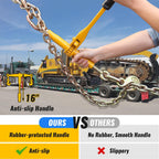 Chain and Binder Kit, G80 Ratchet Load Binders with 5/16" x 20 ft Chains, 5400 Lbs Working Load Limit, Heavy Duty Tie Down Hauling Set of 4 for Flatbed Truck & Trailer Use