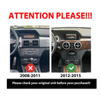 for Benz Glk-Class 2012-2015 Car CarPlay Android Auto Navigation Stereo GPS Radio Reverse Camera Display 9" IPS Touchscreen Headunit Tablet Pad Media Player, if Applicable Quad Core 4G+64G