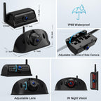 HD 1080P 7" Wireless 4 Backup Camera System for Furrion Pre-Wired RV