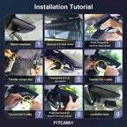 Fitcamx Front 2K+Rear 1080P Dash Cam Adapts for Toyota Corolla Cross 2023-2026 Hybrid (NOT Corolla), OEM Style, Dual HD Video, Built-in WiFi & APP, Loop Recording, G-Sensor, Easy to Use, 64GB Card