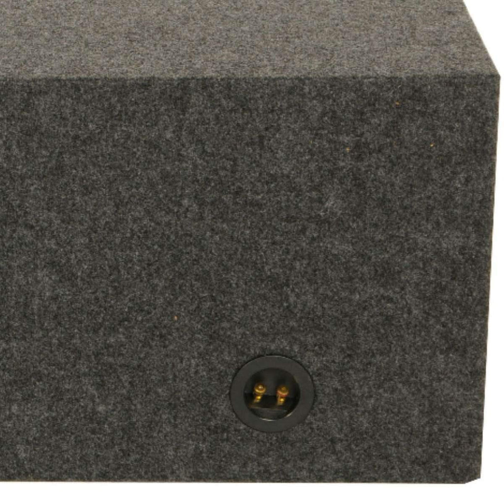 QPower HD12 Triple 12" Sealed Car Audio Subwoofer Box Enclosure, 2-Pack