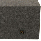 QPower HD12 Triple 12" Sealed Car Audio Subwoofer Box Enclosure, 2-Pack