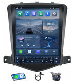 8Core+4GB RAM Andriod 13 Car Radio Stereo for Chevrolet Chevy Cruze 2009-2015: 10.4 Inch Tesla Style HD IPS Touchscreen Wireless Carplay Andriod Auto GPS Navi Bluetooth 5G WiFi Backup Camera FM SWC