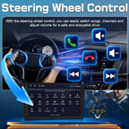 10" Android Car Stereo for Honda Pilot 2016-2019, Wireless CarPlay & Android Auto, Touchscreen GPS Navigation, Bluetooth, WiFi & Backup Camera, 4+64G