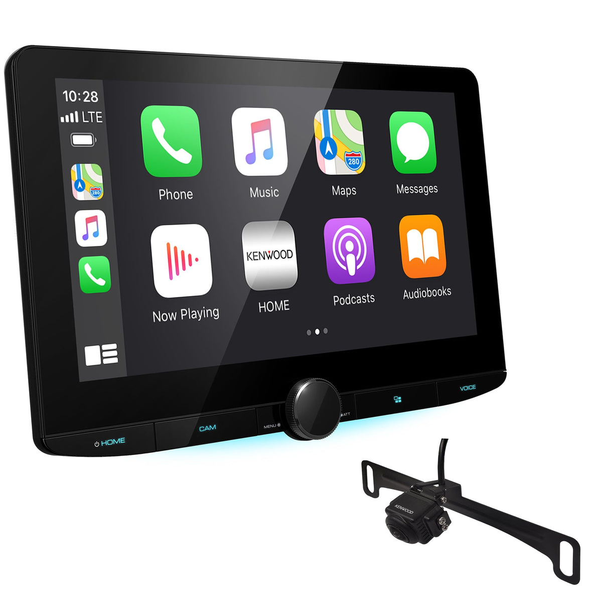 Kenwood DMX1037S 10.1" Floating Panel Digital Multimedia Receiver | Apple CarPlay Android Auto Ready | 10.1” high-Definition Display | Plus KENWOOD CMOS-740HDLP High Definiation HD Backup Camera