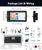 8Core 4+64G Car Stereo for Chevrolet Chevy Silverado Impala Tahoe GMC Sierra Yukon Hummer H2 Android Car Radio 5G WiFi Wireless Carplay Android Auto,7” IPS,GPS,SWC,Bluetooth,Backup Camera for B-OSE