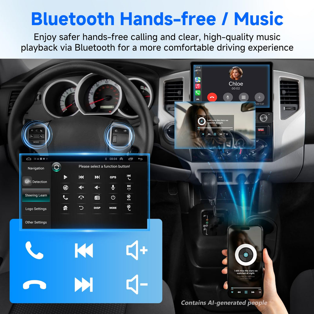 10.2" Car Stereo for Toyota Tacoma 2005-2015 Apple CarPlay Android Auto