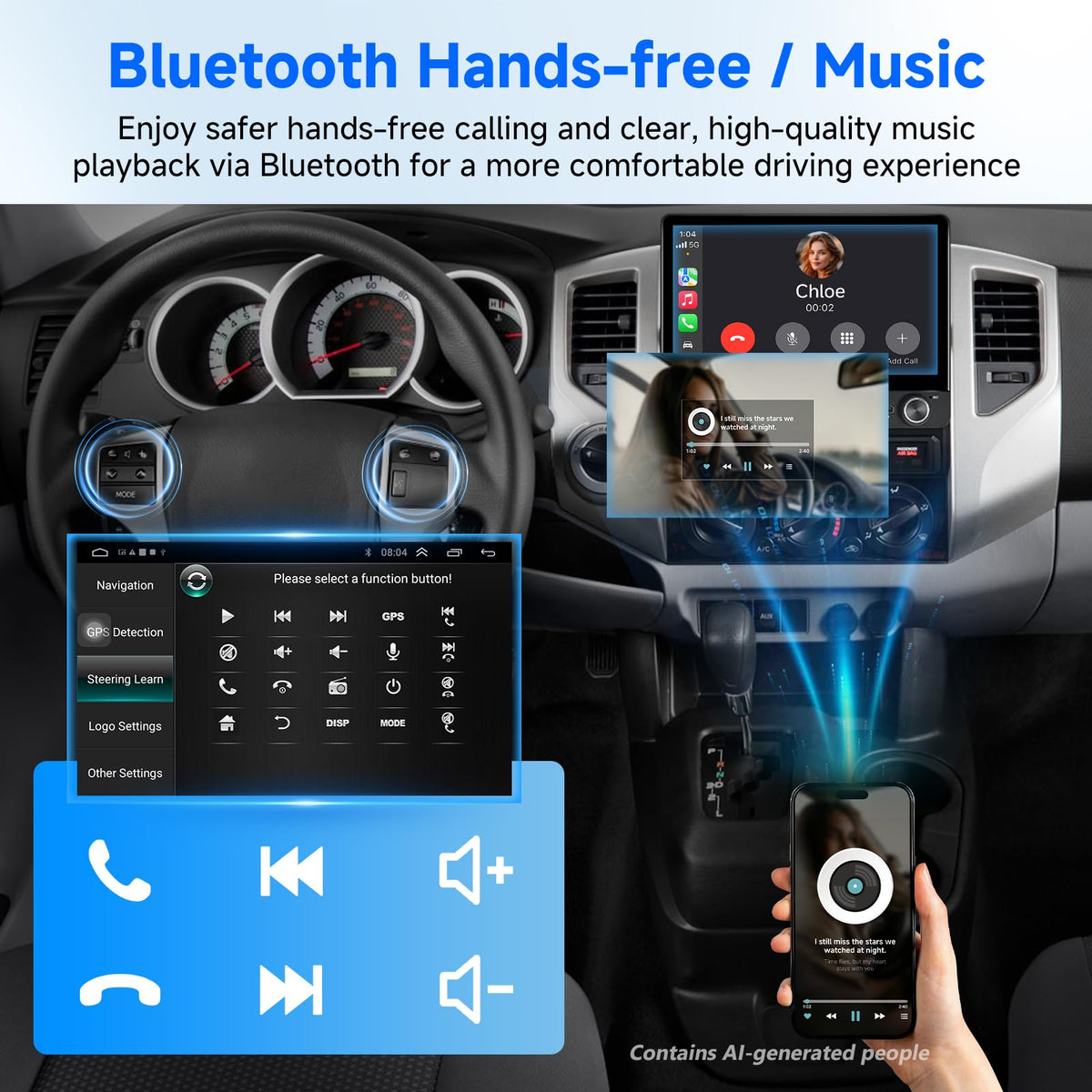 10.2" Car Stereo for Toyota Tacoma 2005-2015 Apple CarPlay Android Auto