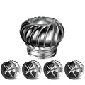 SARKEY 5-Pack Roof Turbines Ventilator, 304 Stainless Steel Wind Turbines, Chimney Cowl, Roof Vents Ventilating Fan, Unpowered Rotation, for Ventilation Exhaust Heat Dissipation(450mm/17.7in)