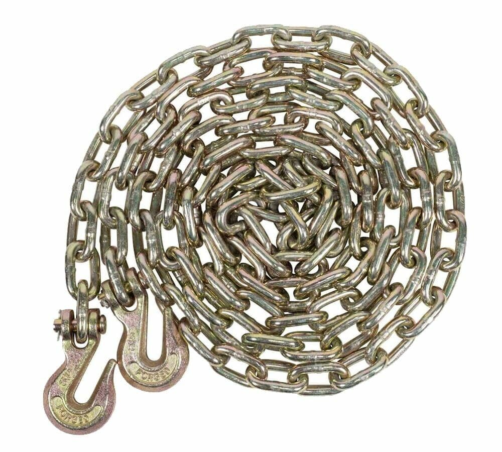 Mytee Products (2) Ratchet Chain Binders 5/16"-3/8" with Rubber Grips & (2) 5/16" x 20' Grade 70 Binder Chain