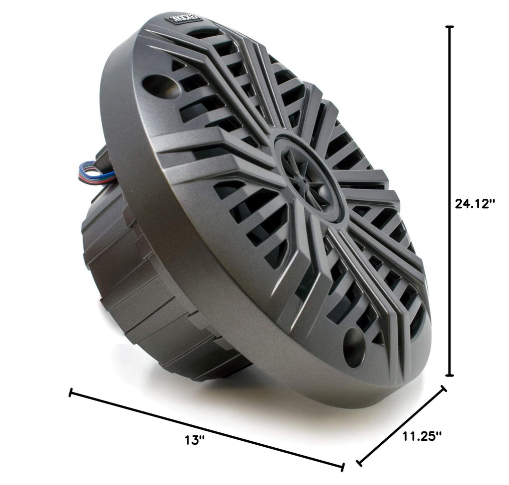 KICKER 6.5" Marine Speakers (2 Pair) Charcoal Salt Water Grills OEM Replacement Speakers