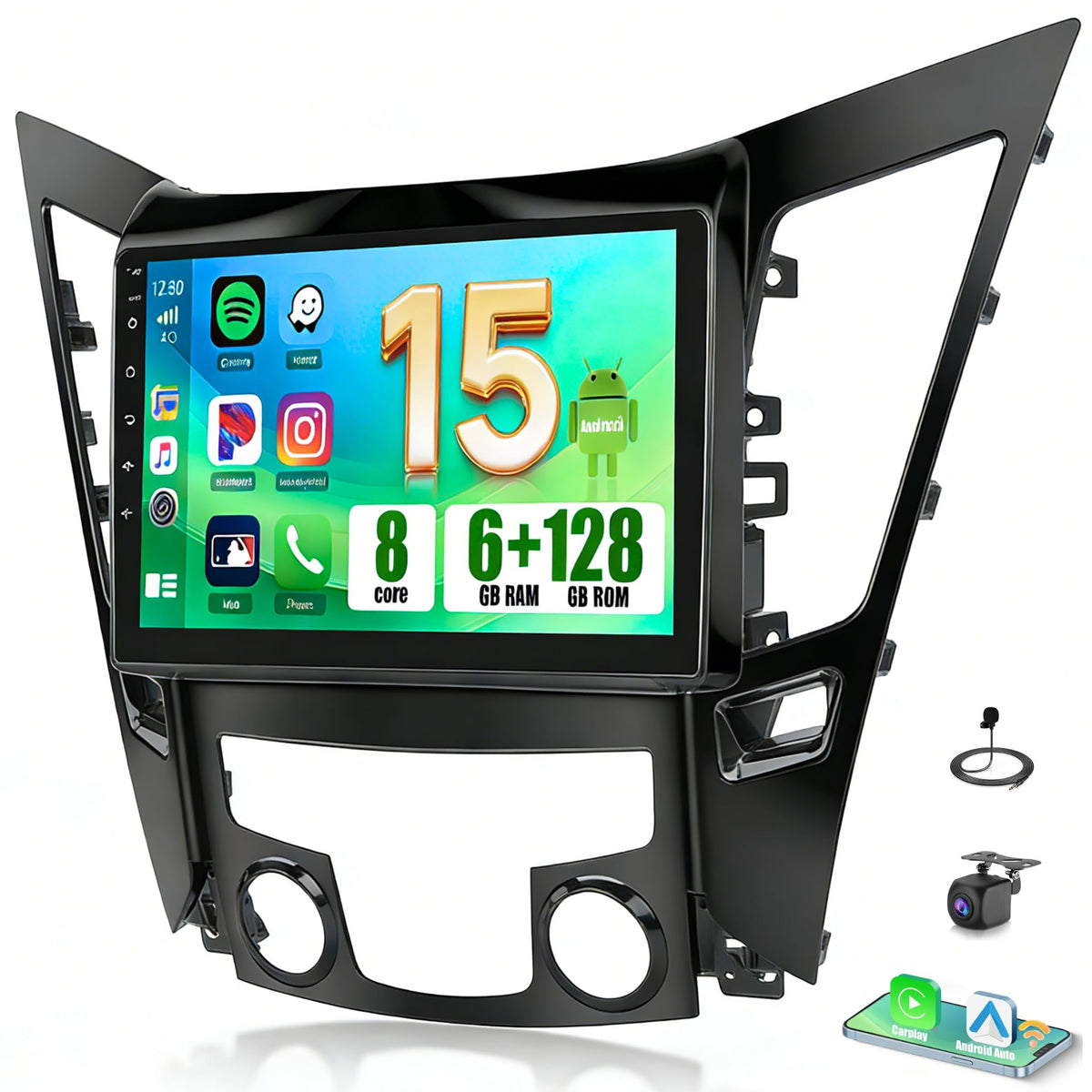 8-Core 6+128G 9'' Android 15 Car Stereo for Hyundai Sonata 2010-2015