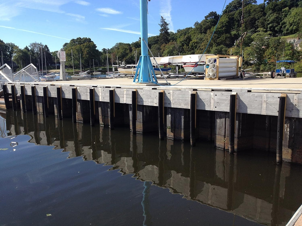Heavy Duty 4’ Rubber Dock Bumper for Boat Docks, Marinas, Loading Docks, and Parking Spots - 48" x 3" x 4"