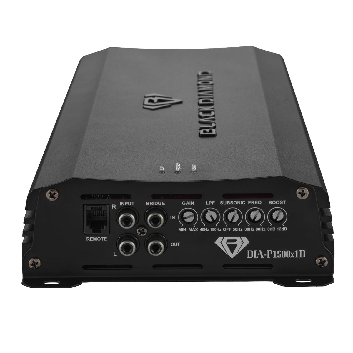Black Diamond DIA-P1500x1D Car Audio Amplifier Class D 1 Channel Monoblock Amp 1500 Watts RMS, Remote Level Control Included
