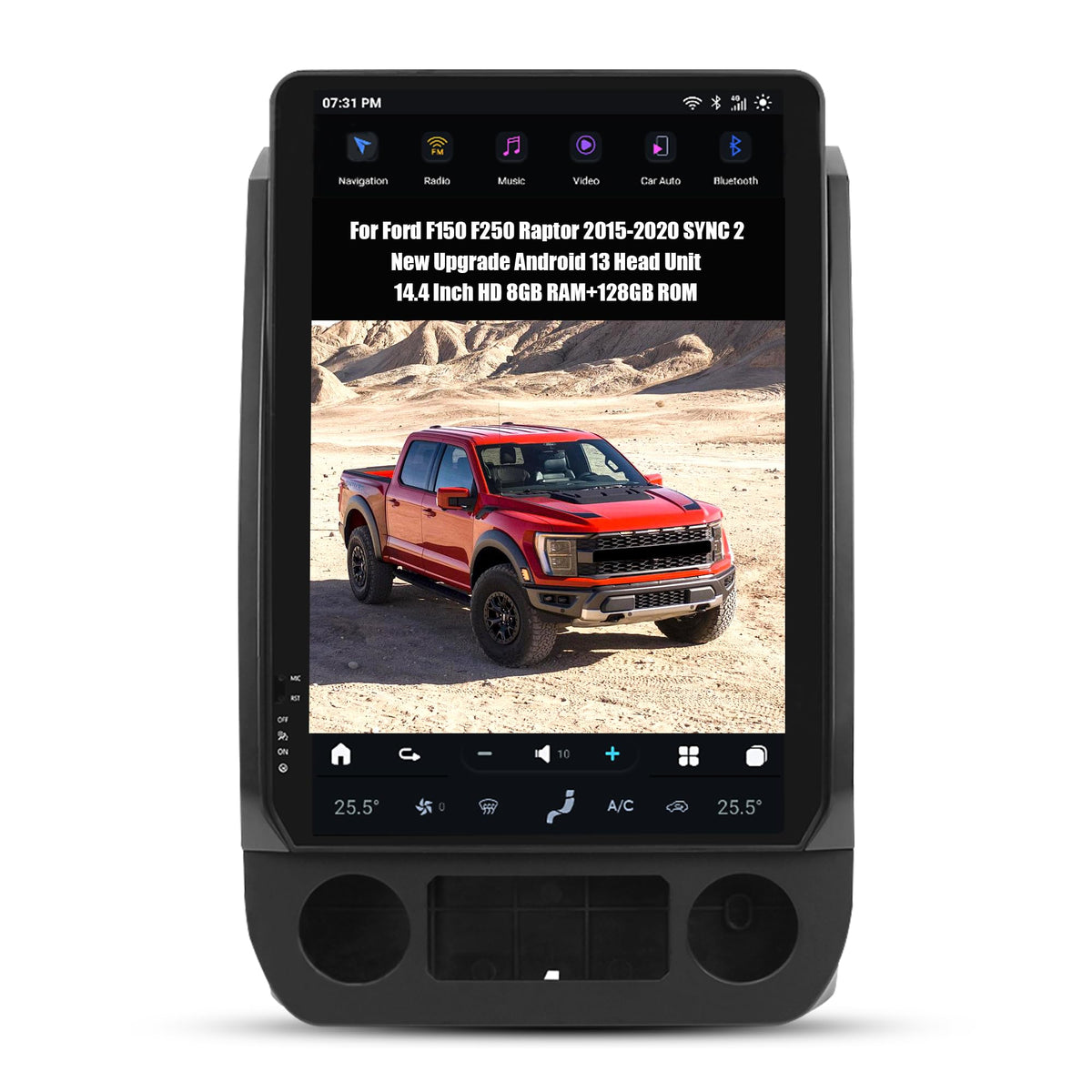 AuCar for Ford F150 F250 Raptor 2013-2014 (SYNC 2 System) 14.4 Inch Touch Screen Android 13 Car Radio Head Unit, Car Multimedia Player GPS Navigation Wireless Carplay Android Auto 8GB+128GB
