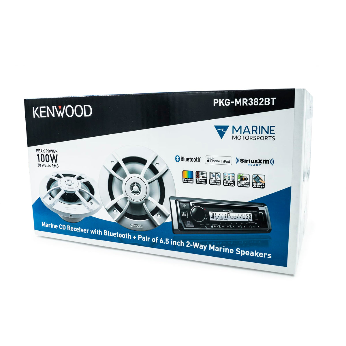 Kenwood PKG-MR382BT Marine Package KMR-D382 + KFC-1633MRW
