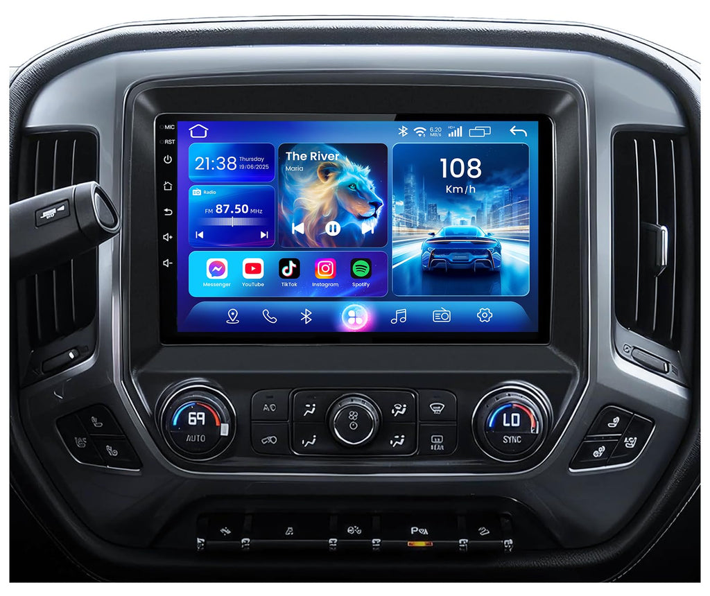 Car Stereo for Chevy Silverado GMC Sierra 2014-2018, CarPlay Android Auto