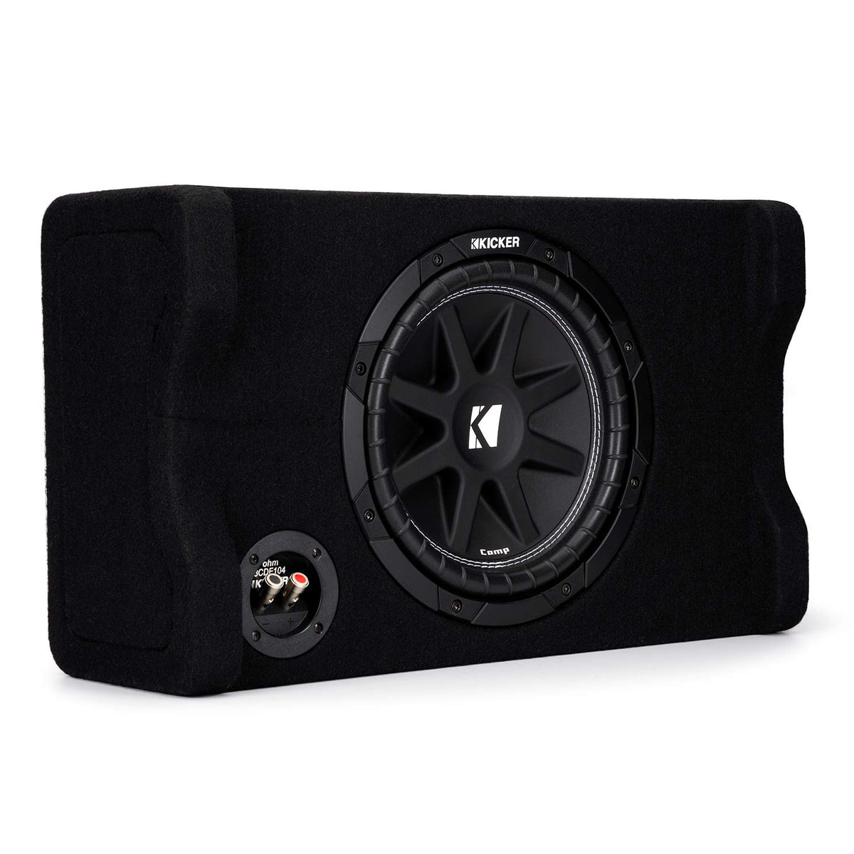 KICKER 48CDF104 Comp 10" Subwoofer in Down Firing Enclosure, 4-Ohm