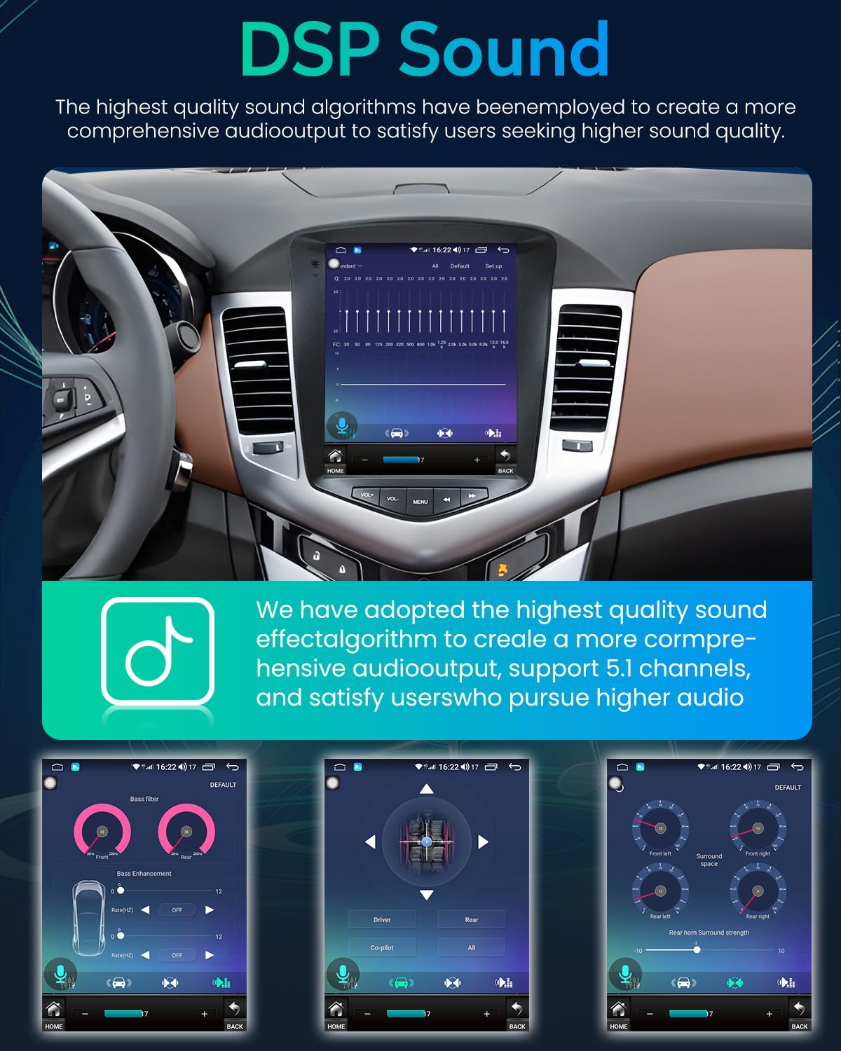 8Core+4GB RAM Andriod 13 Car Radio Stereo for Chevrolet Chevy Cruze 2009-2015: 10.4 Inch Tesla Style HD IPS Touchscreen Wireless Carplay Andriod Auto GPS Navi Bluetooth 5G WiFi Backup Camera FM SWC