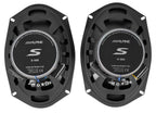 Pair Alpine S-S69 260 Watt 6x9 Coaxial 2-Way Car Audio Speakers Bundle with METRA 72-7800 Speaker Connector Harness Compatible with 1999-2000 Honda Civic