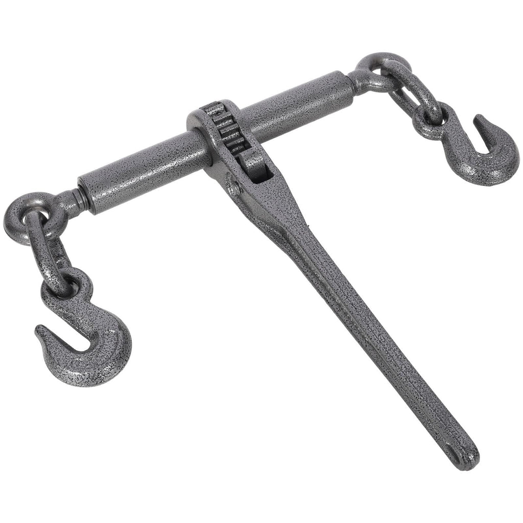 4-Pack Ratchet Load Binders 5/16"-3/8" G70 Hooks - 9200 Lbs Working Load, 33000 Lbs Break Strength, Adjustable Length, Red Powder Coat, Black