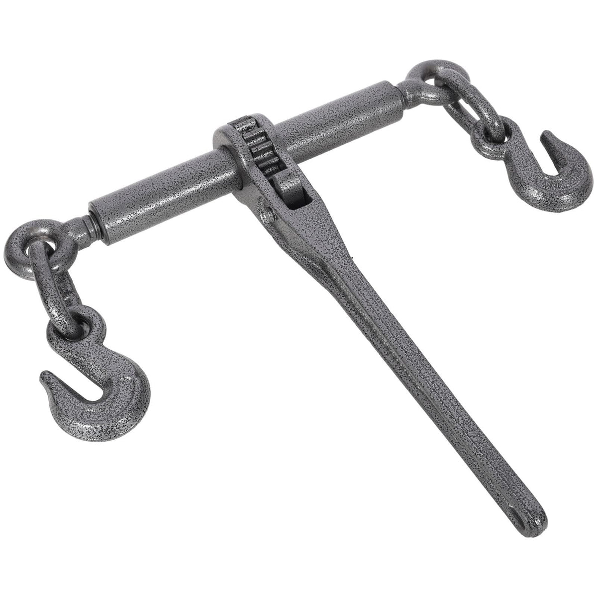 4-Pack Ratchet Load Binders 5/16"-3/8" G70 Hooks - 9200 Lbs Working Load, 33000 Lbs Break Strength, Adjustable Length, Red Powder Coat, Black