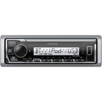 KENWOOD KMR-M332BT Car & Marine Stereo - Single Din, Bluetooth Audio, USB MP3, Aux in, AM FM Radio SiriusXM Ready, Weatherproof, Multi Color Illumination