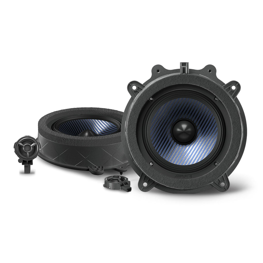 Alpine EV-65CF-T - 6.5" Component Front Door Speaker Set Compatible with 17-24 Model 3 & 20-24 Model Y