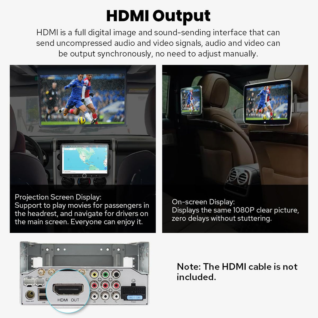 Joying Android 13 Double Din Car Stereo with Carplay & Android Auto, 8 Inch Car Radio 1280 X 800P Head Unit 8GB+128GB with Bluetooth, Volume Knob, Mirror-Link, AM/FM Radio(JY-UTD80N8-B)