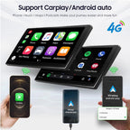 ASVEGE Dual Screens Android Car Stereo Radio for Jeep Wrangler JL 2018-2022