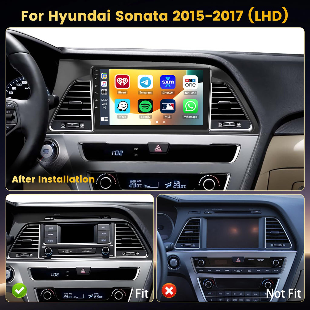 [Fuluku] 4+128GB 9" Android 15 Car Radio for Hyundai Sonata 2015-2017(LHD)