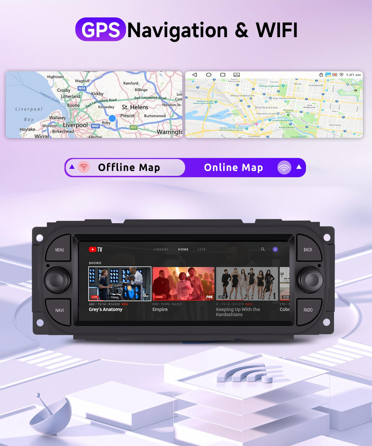 Rimoody 4G+64G Car Radio Stereo for Dodge Ram 1500 (2002-2006)