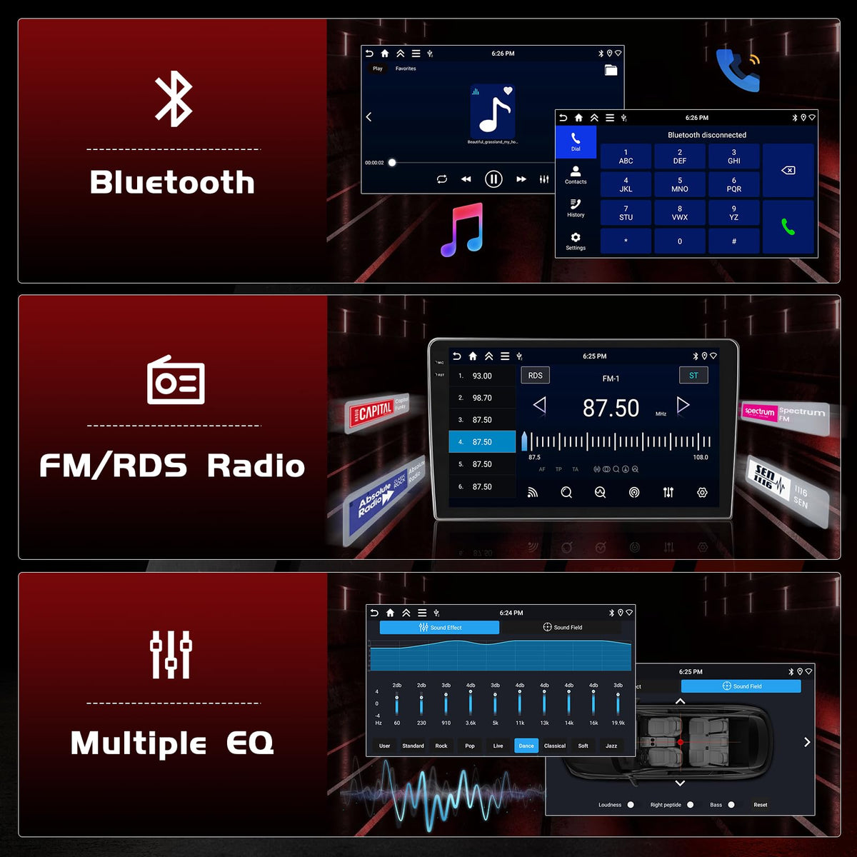 4+128G Android 15 Car Stereo for Dodge Charger 2015-2021
