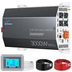 2500W Pure Sine Wave Inverter with Built-in ATS 12V DC to 120V AC for RVs