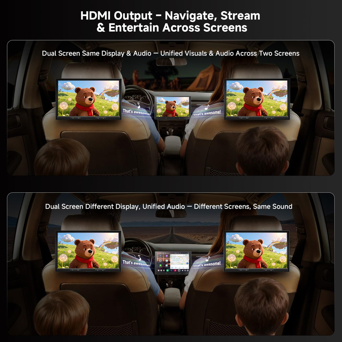 V10 10" Android Double Din Car Stereo, 4G LTE,6G+128G, CarPlay&Android Auto
